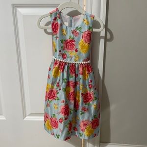 Girls satin formal dress with bow- size 3